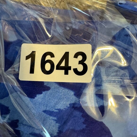 Coldwater Creek Womens Button Up Blue Floral Blouse 2X Pintuck Pleats 3/4 Sleeve - Picture 8 of 8